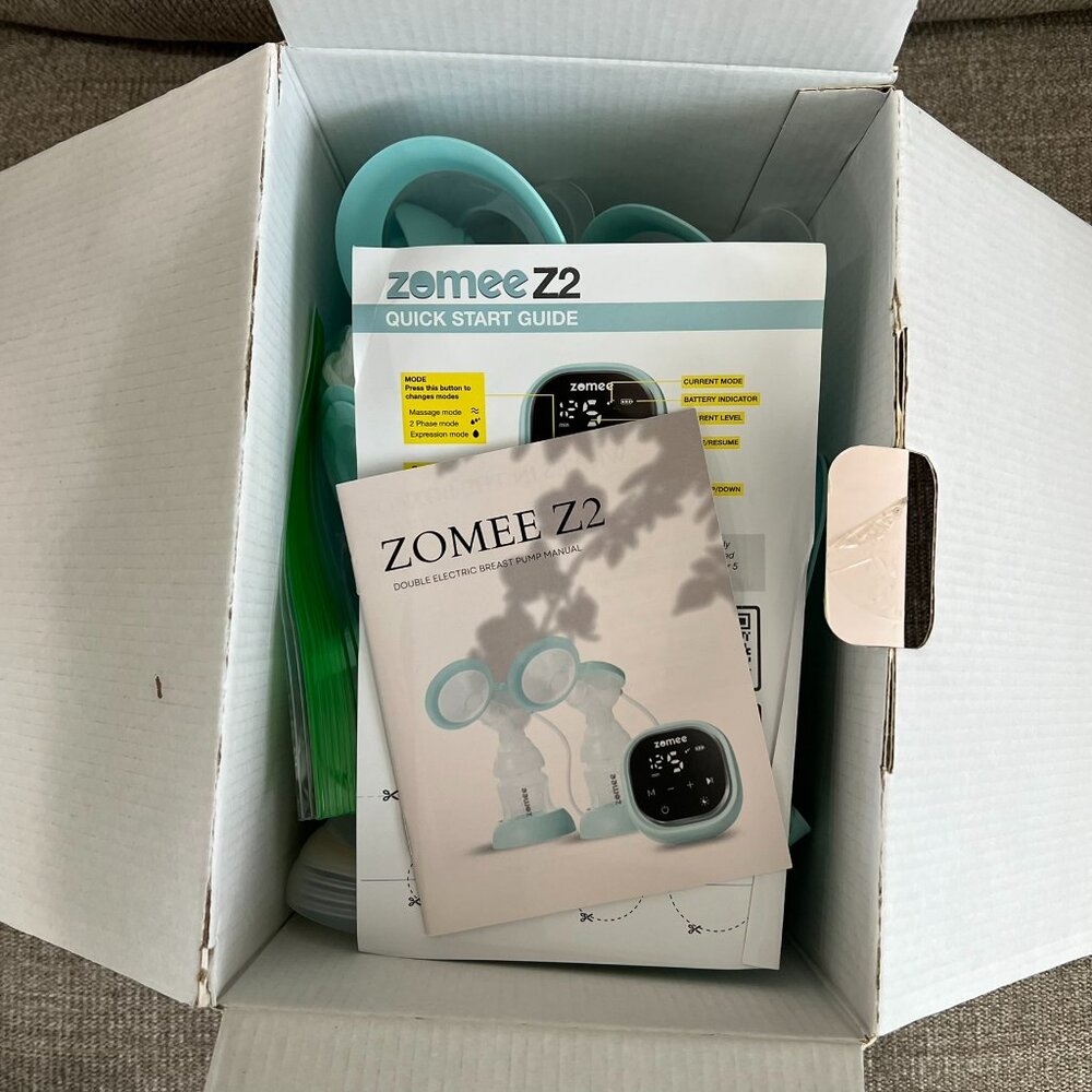 Zomee Z2 Double Electric Breast Pump in Box Nearly New - Picture 13 of 14